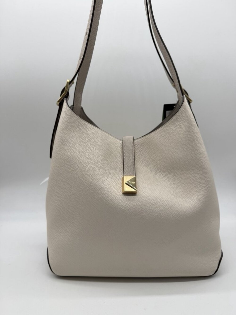KATE SPADE NY Deco pebbled leather colorblock medium shoulder bag - Cashew milk - Picture 7 of 13
